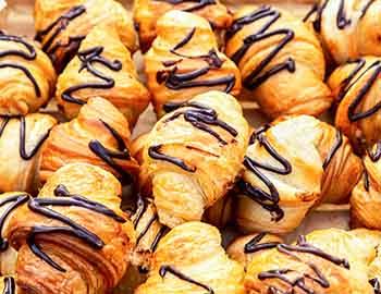 Freshly baked croissants