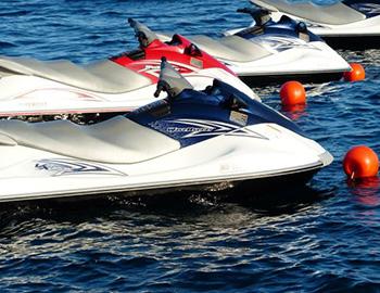 Jet skis on the water in North Carolina