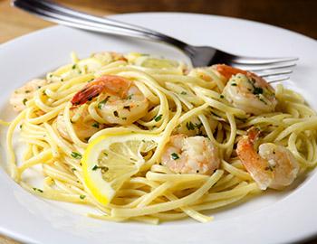 Shrimp Scampi at an Italian Restaurant