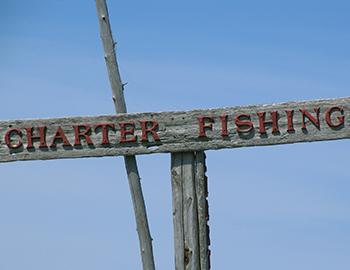 Fishing charters sign