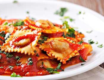 Ravioli at a nice Italian restaurant