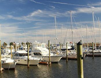 Sailing boat in the water