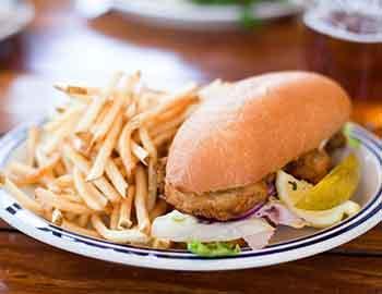 Fried Po Boy sandwich