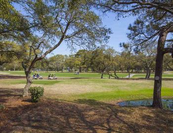 Greens at the Oak Island Golf Course in Caswell Beach, NC