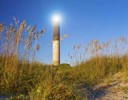 The lighthouse at Caswell Beach in NC