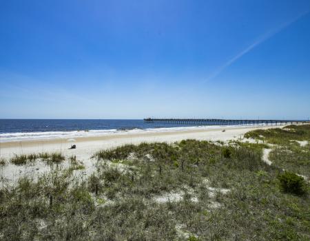 The beach at Oak Island