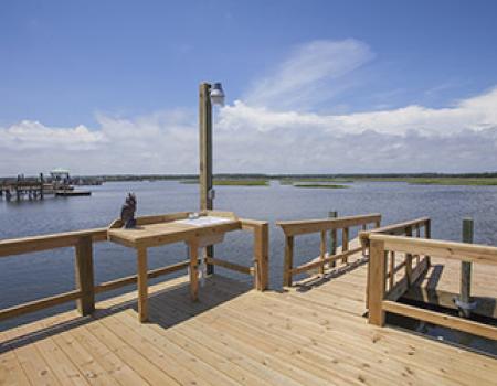 Vacation rental with a dock at Oak Island