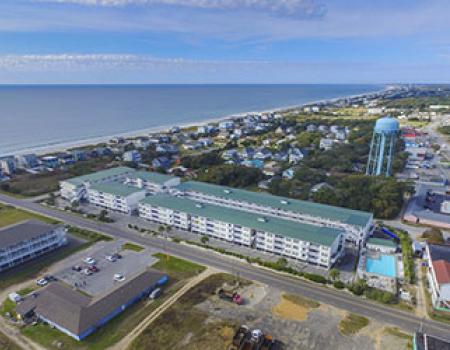 Ariel shot of East Beach at Oak Island