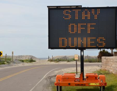Stay Off Dune Sign