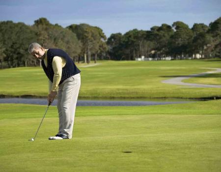 Man playing golf in North Carolina