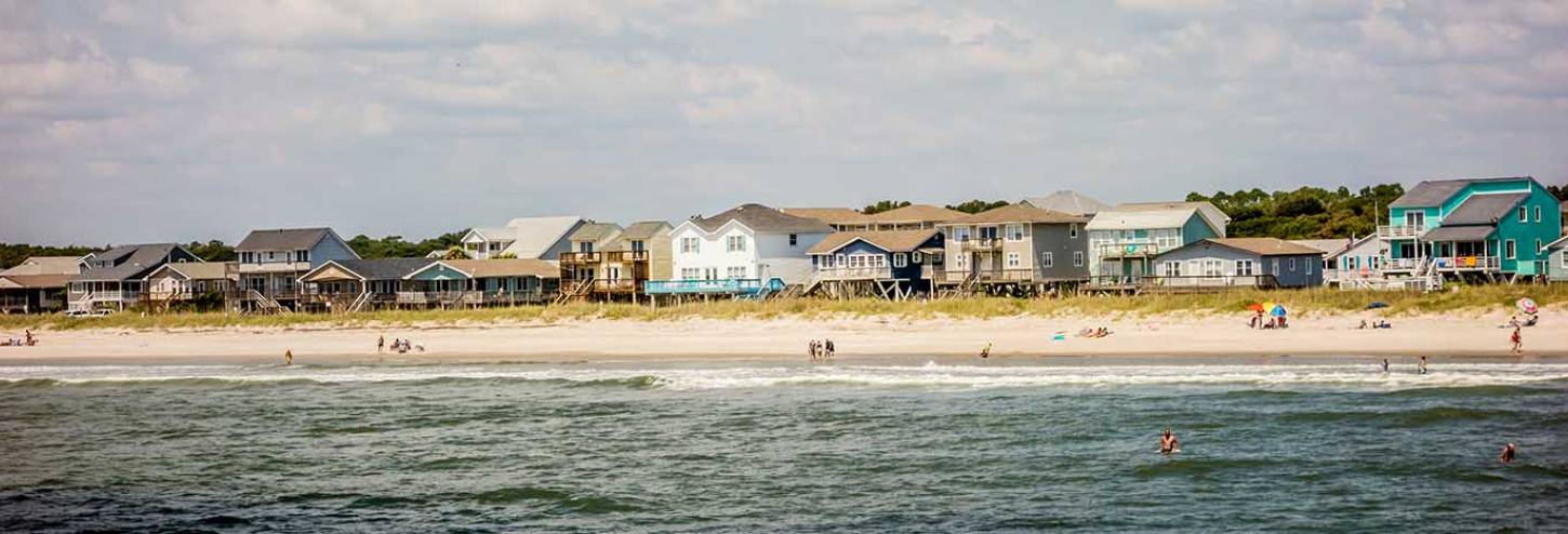 View of the Ocean from an Oak Island vacation rental