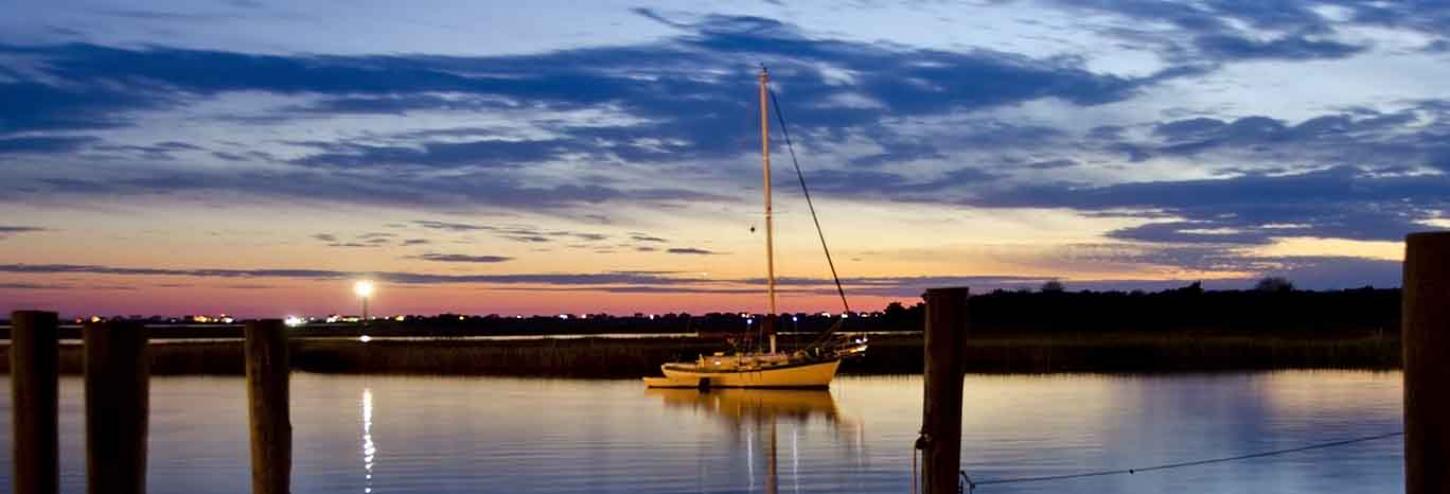 Boat on the water in Southport