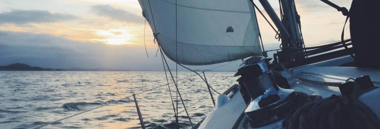 Boat sailing on the water in North Carolina