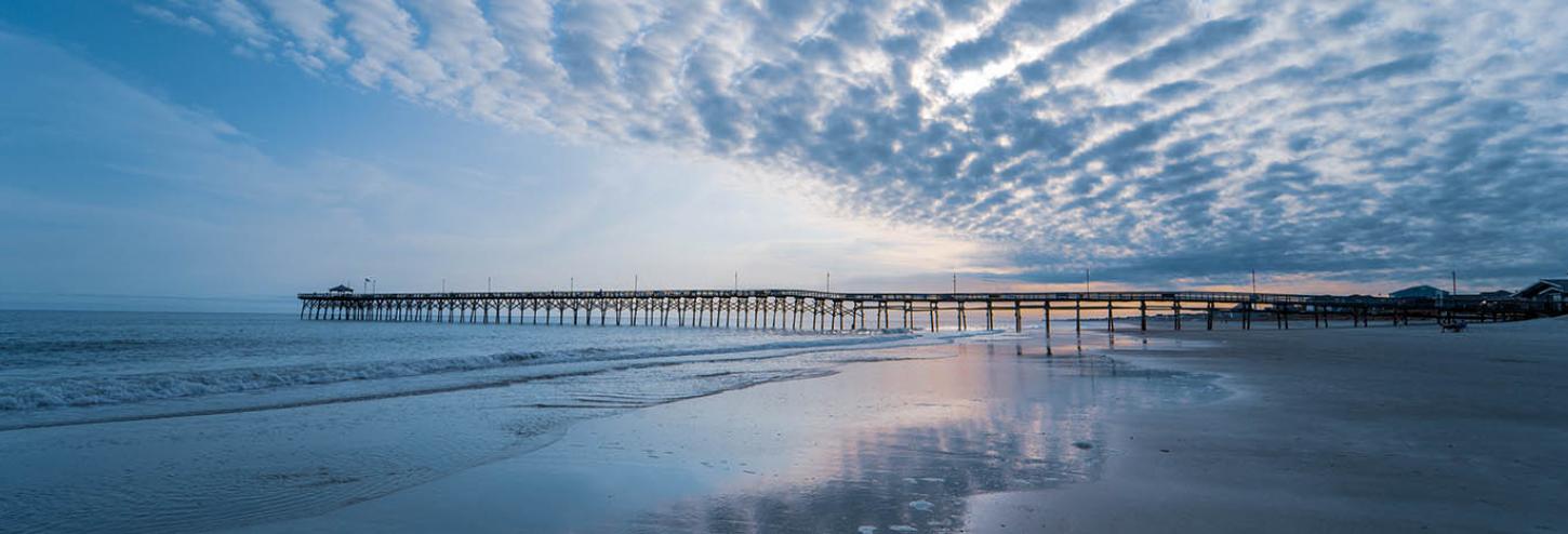 The pier at Oak Island in North Carolina