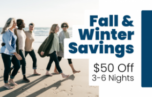Fall Winter Escape Offer $50 Off 3 to 6 Nights