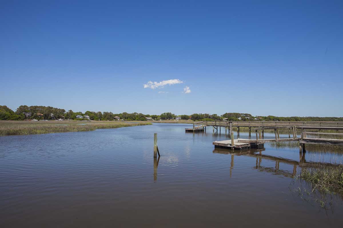 View from the dock at a Oak Island vacation rentals