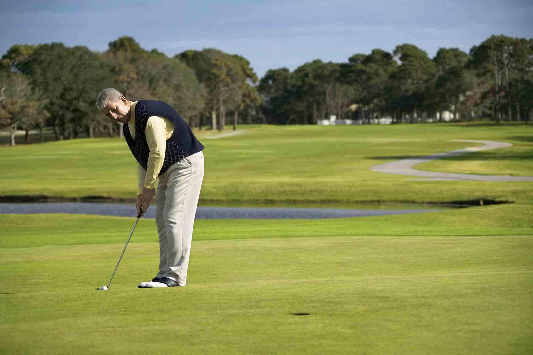 Man playing golf in North Carolina