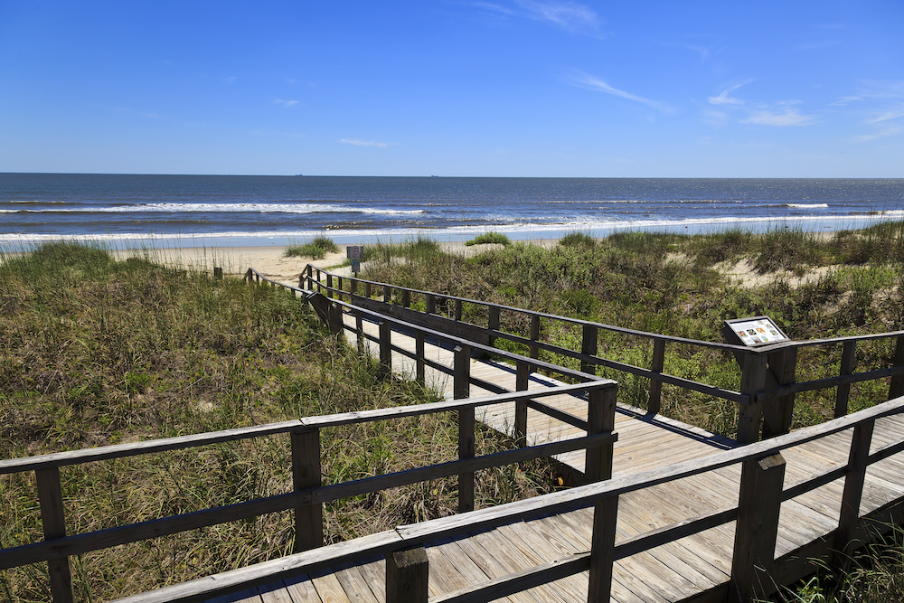 Caswell Beach boardwalk to beach