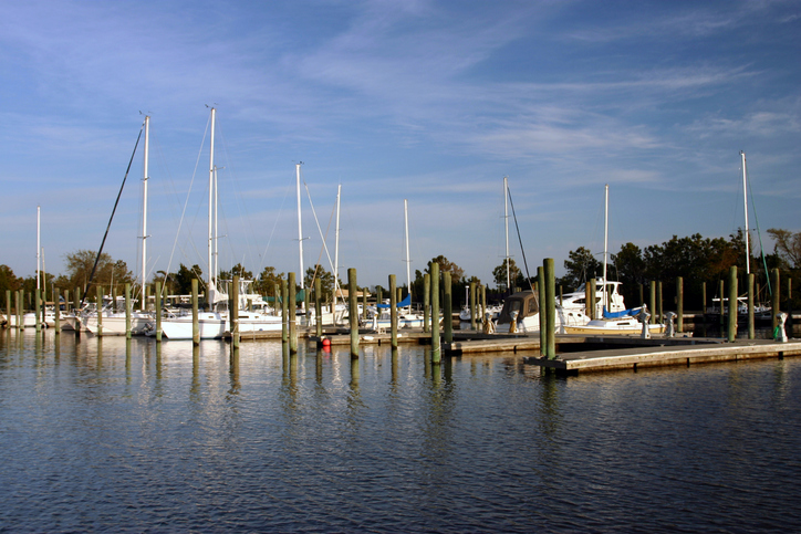 A view of Southport marina