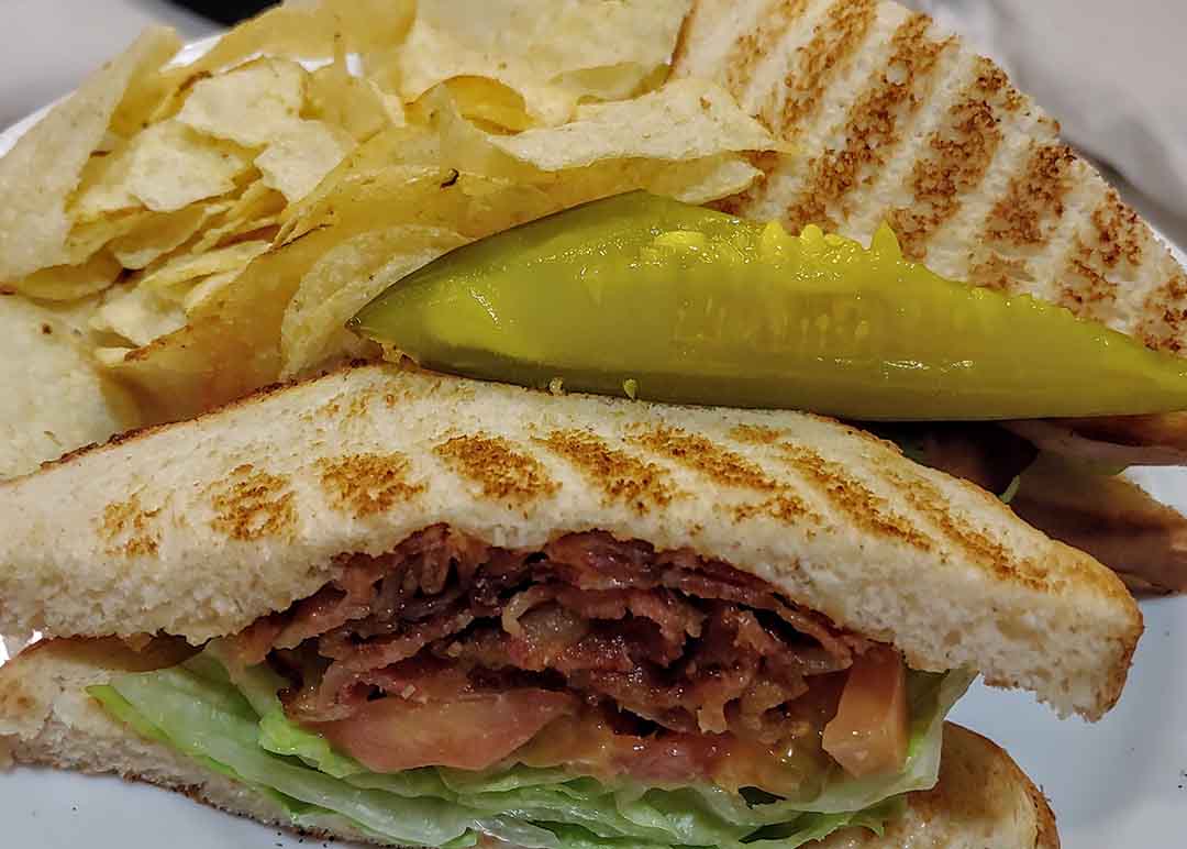 BLT Sandwich with french fries