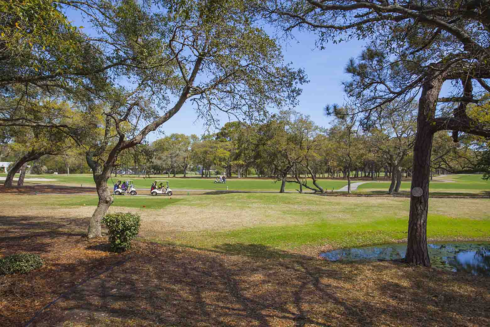 Greens at the Oak Island Golf Course in Caswell Beach, NC