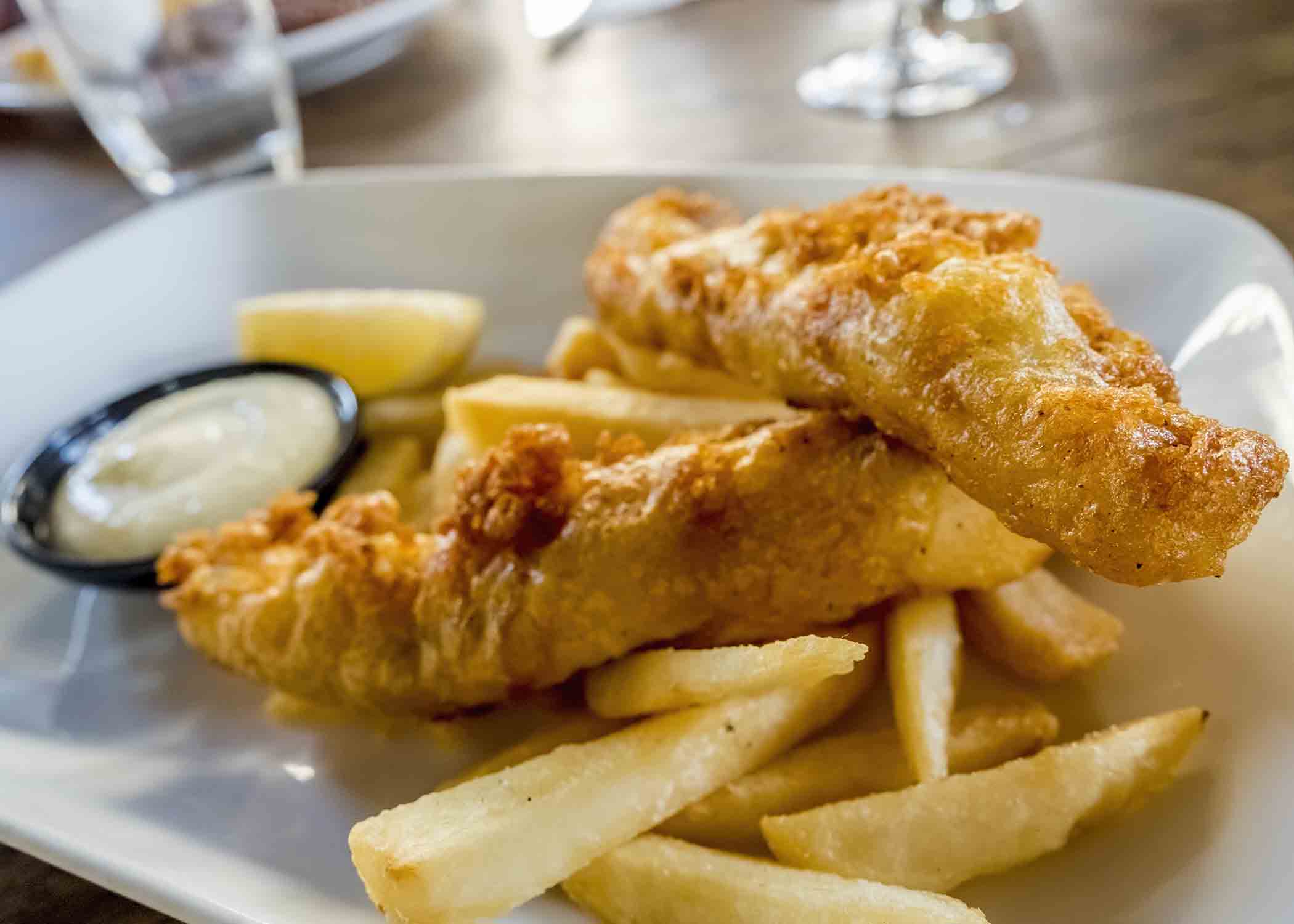 Fried fish and french fries