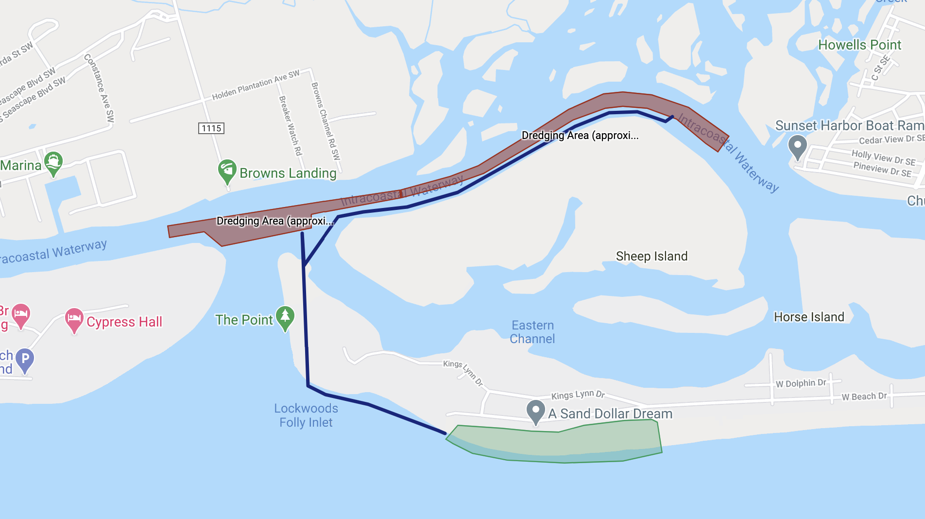 lockwood folly inlet sand redistribution