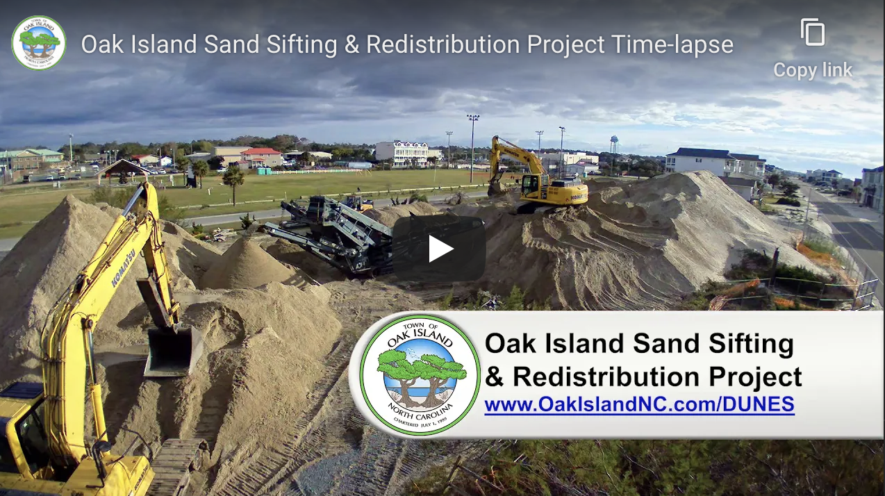 oak island nc sand sifting & redistribution project time lapse